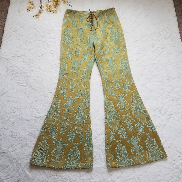 Spell Anastasia Brocade Lace Up Flare Pants - Picture 4 of 13